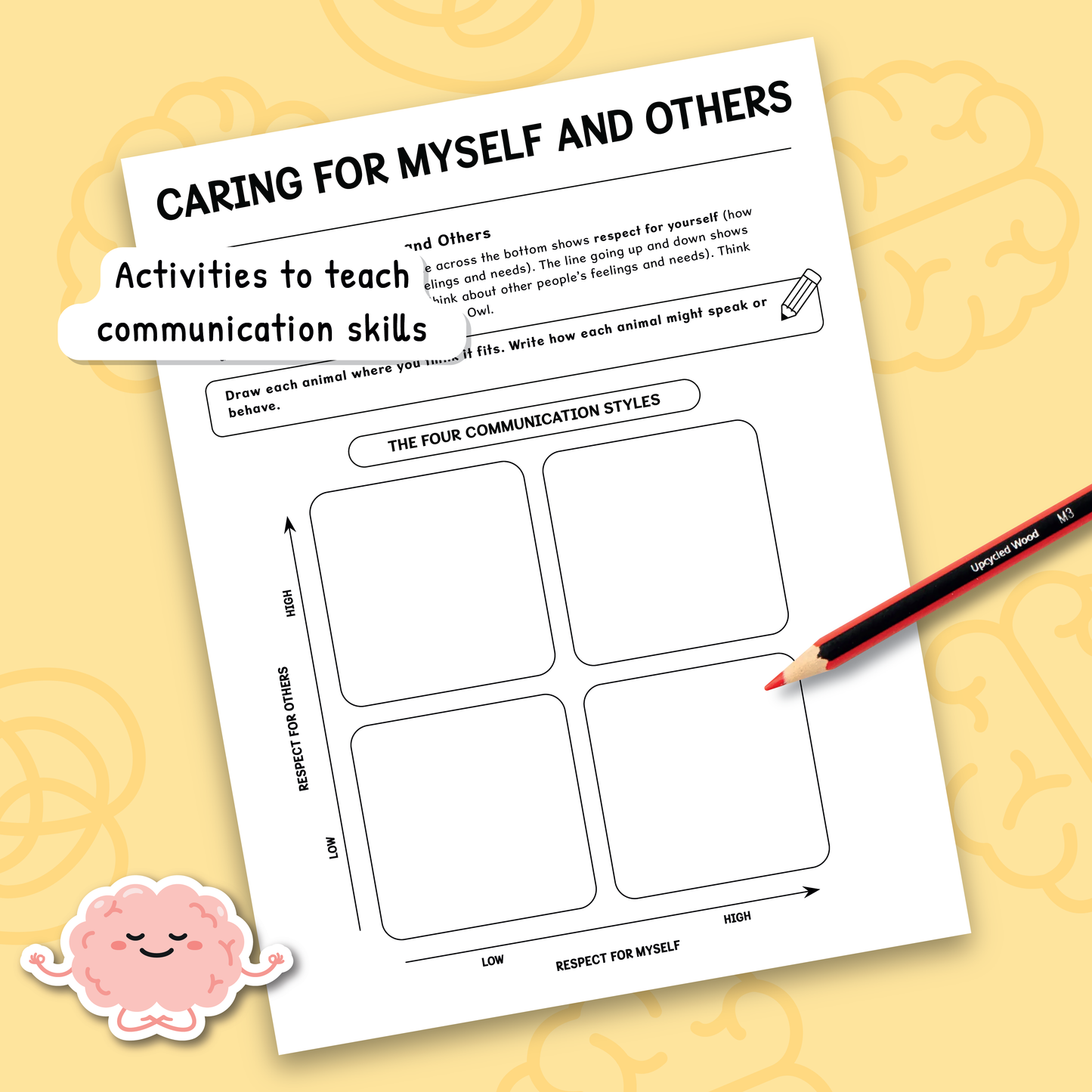 Communication Styles Activities for Kids and Teens (BW)