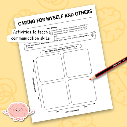 Communication Styles Activities for Kids and Teens (BW)
