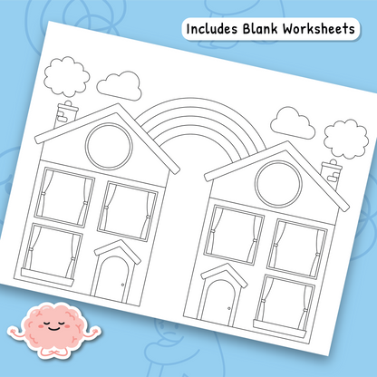 My Two Homes Divorce Coping Skills Worksheets for Kids